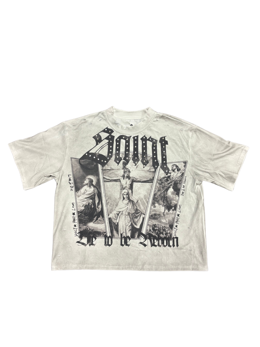Saint Rhinestone Vintage Distressed Tee