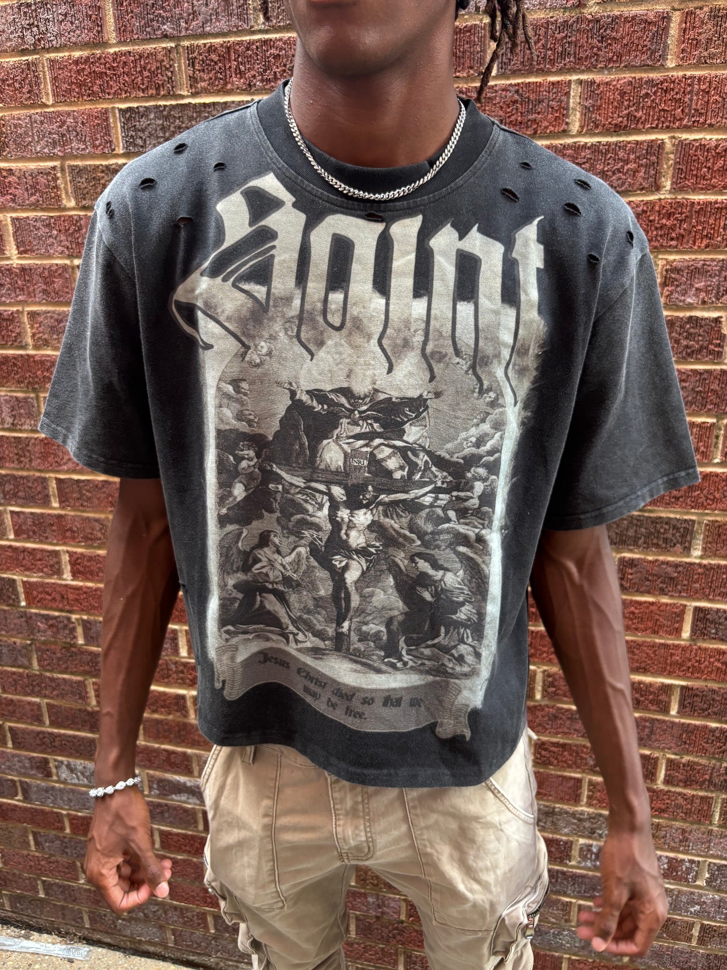 Saint Vintage Distressed Tee